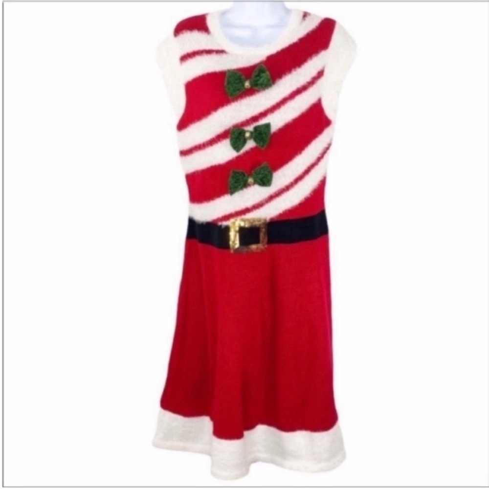 REFERENCE POINT candy cane Santa Christmas dress NEW